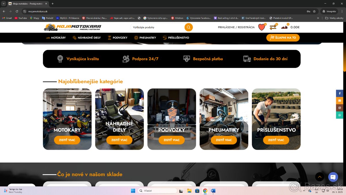 Predám hotový e-shop Mojamotokara.sk - 2