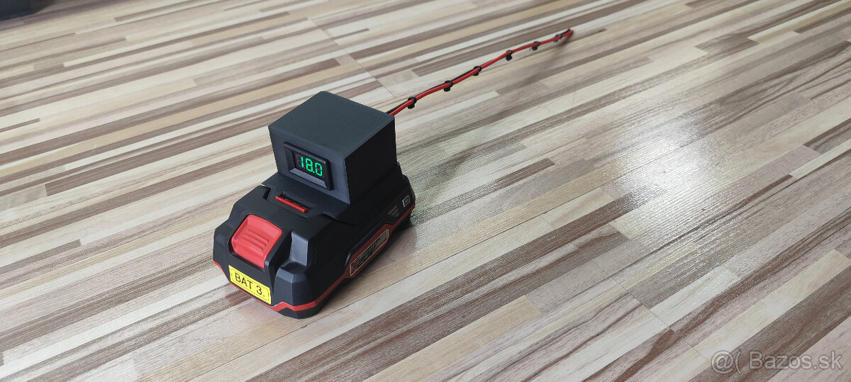 Adaptér batérie parkside 20V s voltmetrom + vypínač - 2