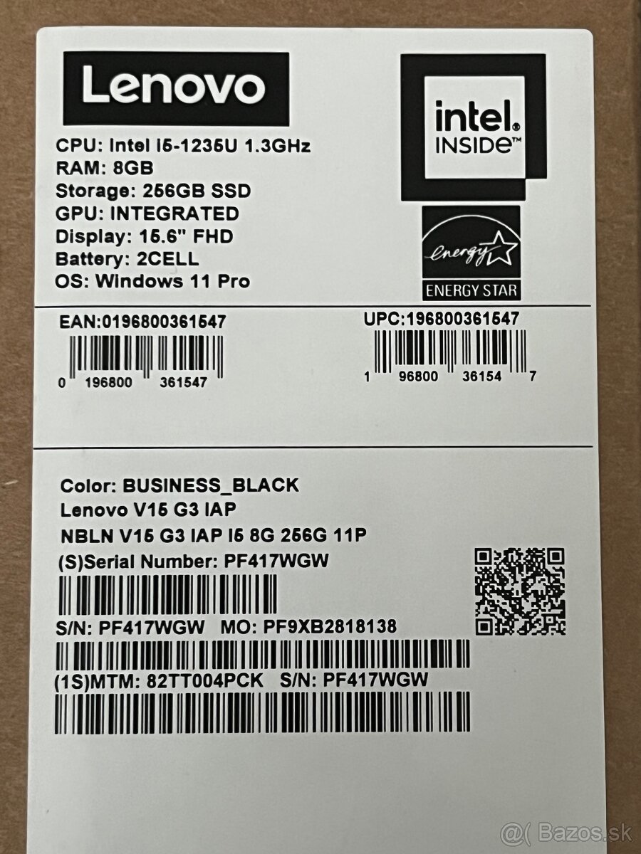 Notebook Lenovo V15 G3 IAP i5 - 2