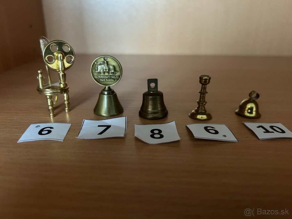 Mosadzné miniatury aj po kuse - 2