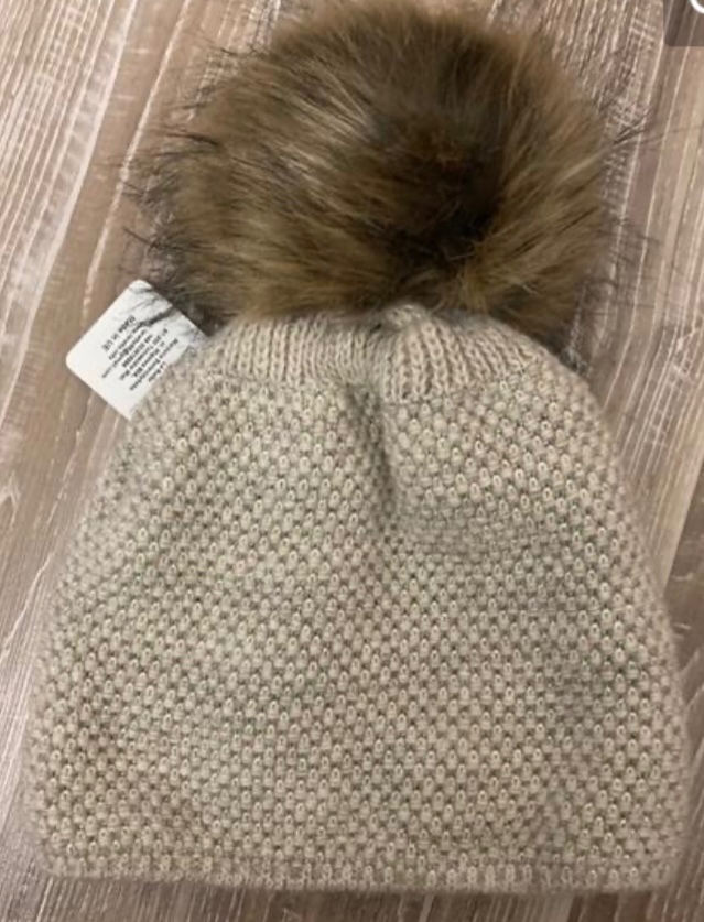 Dámska Teplá zimná čiapka s brmbolcom/Nová - 2