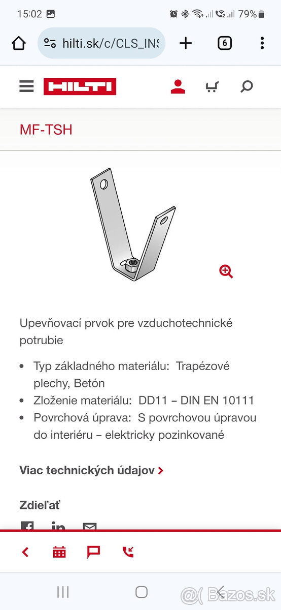 Hilti hak do plechu` - 2