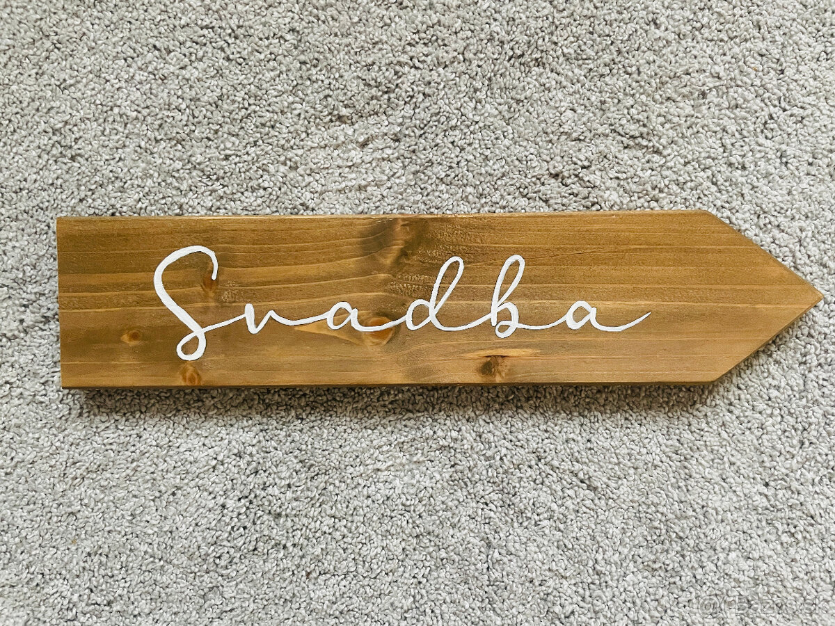 Drevená šípka Svadba 2 - 2