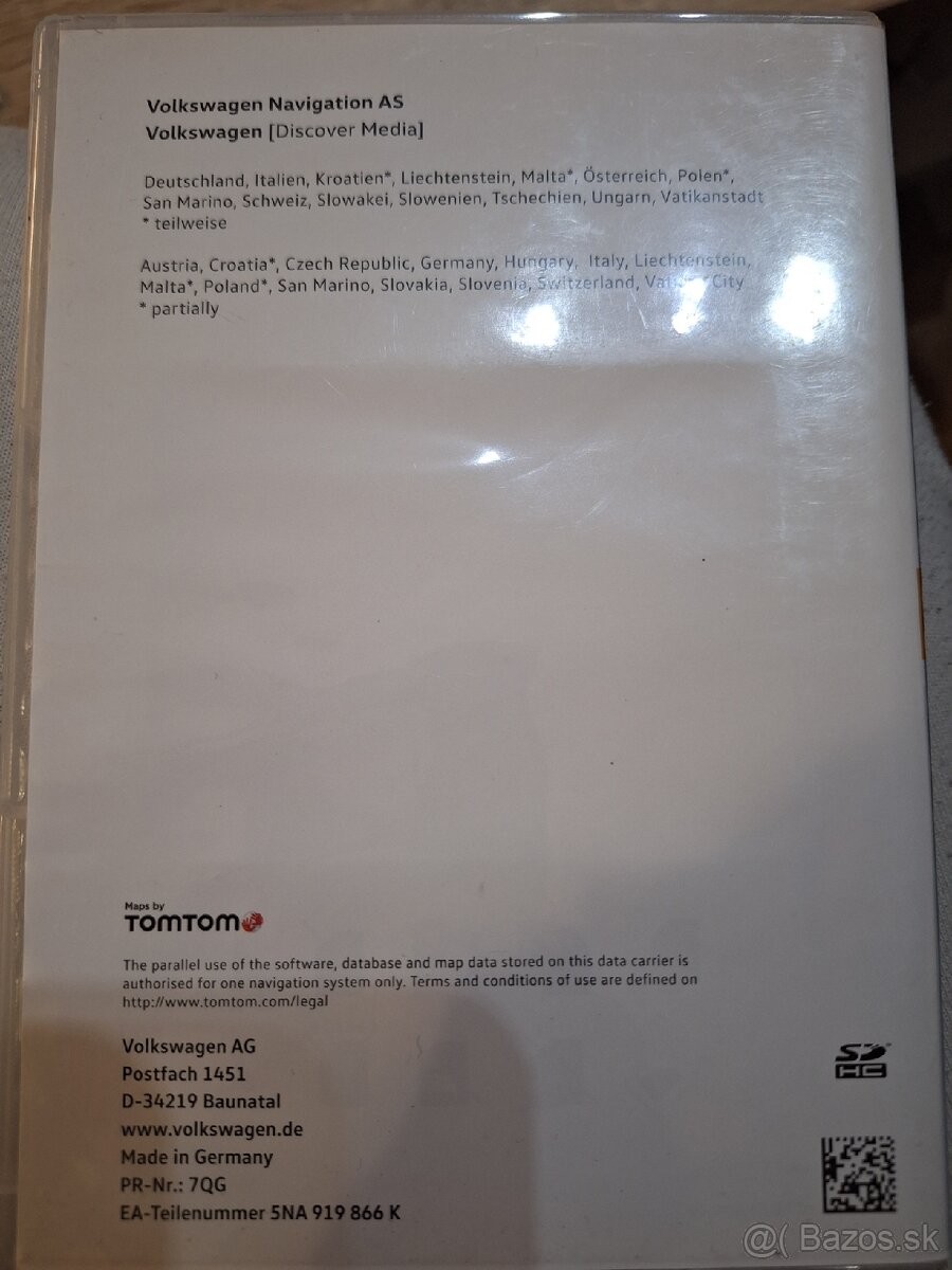 Volkswagen SD karta navigácia - 2