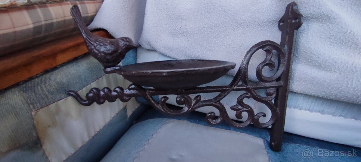 Liatinová miska, krmítko aj pre vtáčiky - 2