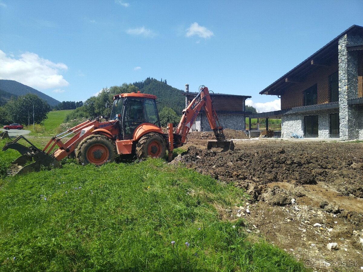 Zemné a výkopové práce traktorbagrom - 2
