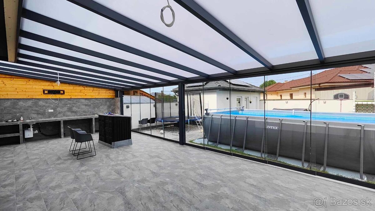 Pergoly, prístrešky, altánky, zimné záh.zasklievacie systémy - 2