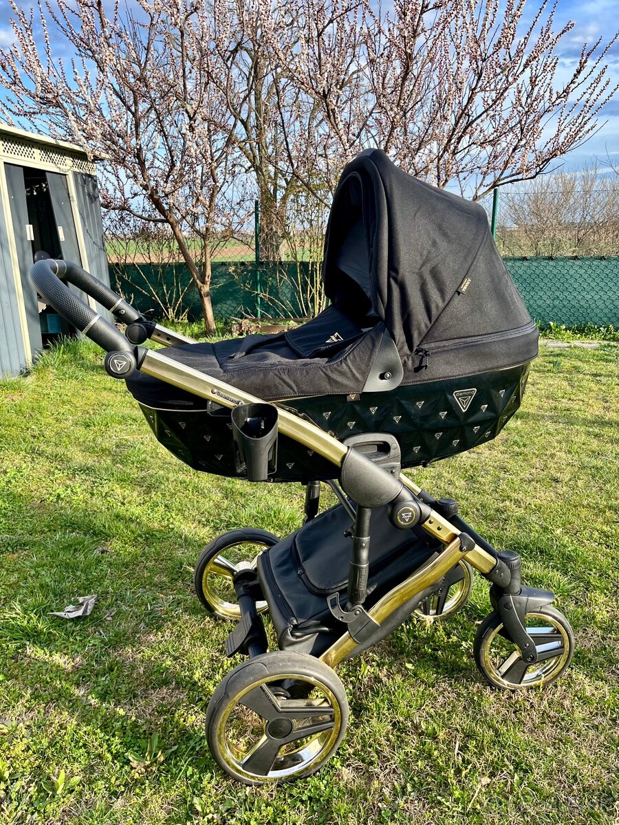 Kočík JUNAMA Exclusive + zadarmo koženný fusak s rukavicami - 2