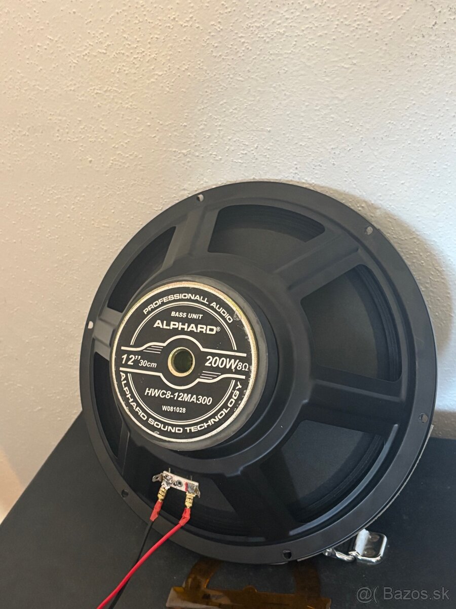 Predám basový reproduktor ALPHARD 12” – 200W / 8 Ω - 2