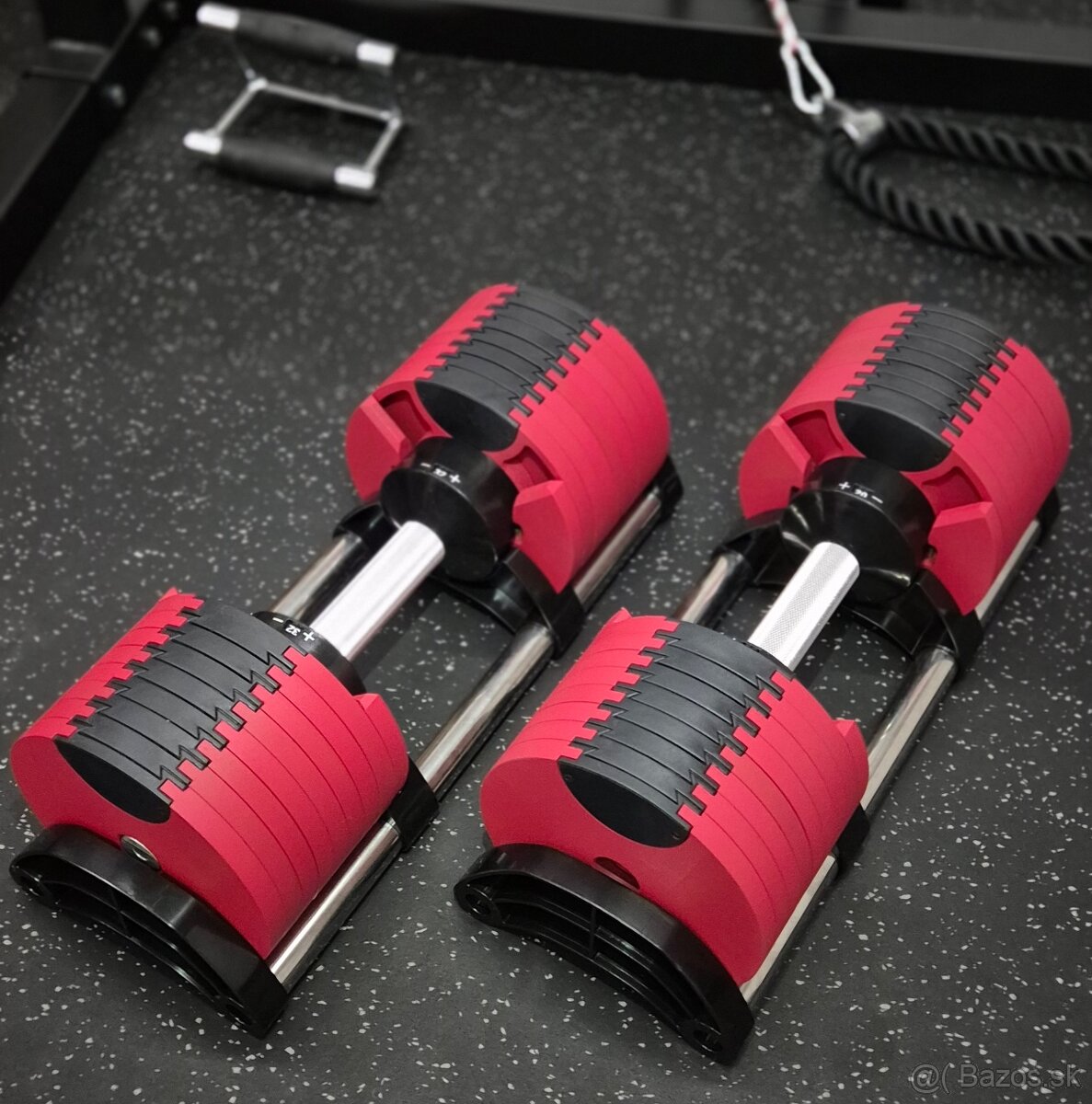 Nastaviteľné činky 2-32kg zmena po 2kg, red - 2