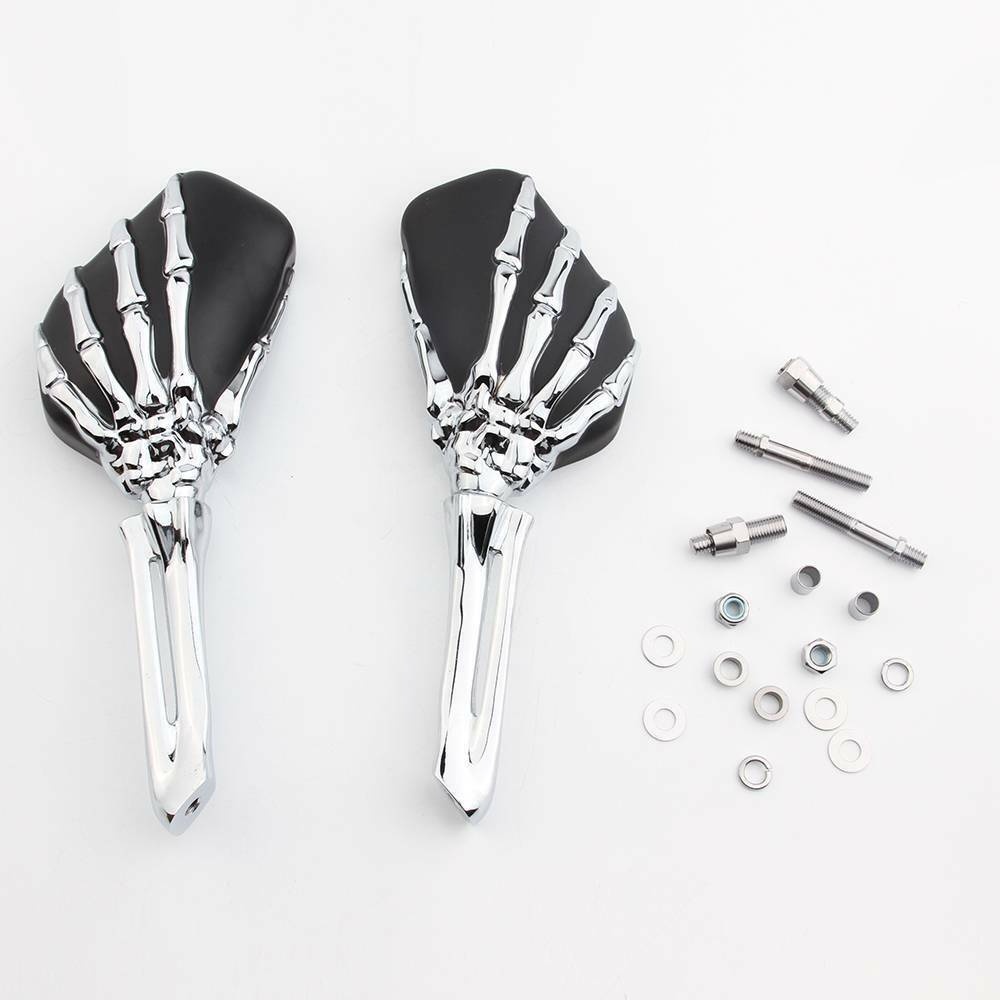 Chrom zrcátka chopper,cruiser Skeleton,těžký masív. - 2