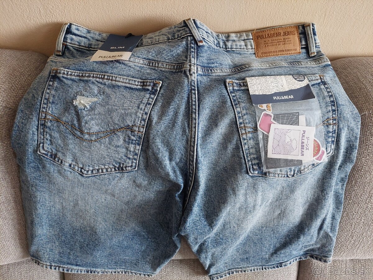 Pánske jeans kraťasy 36 - 2