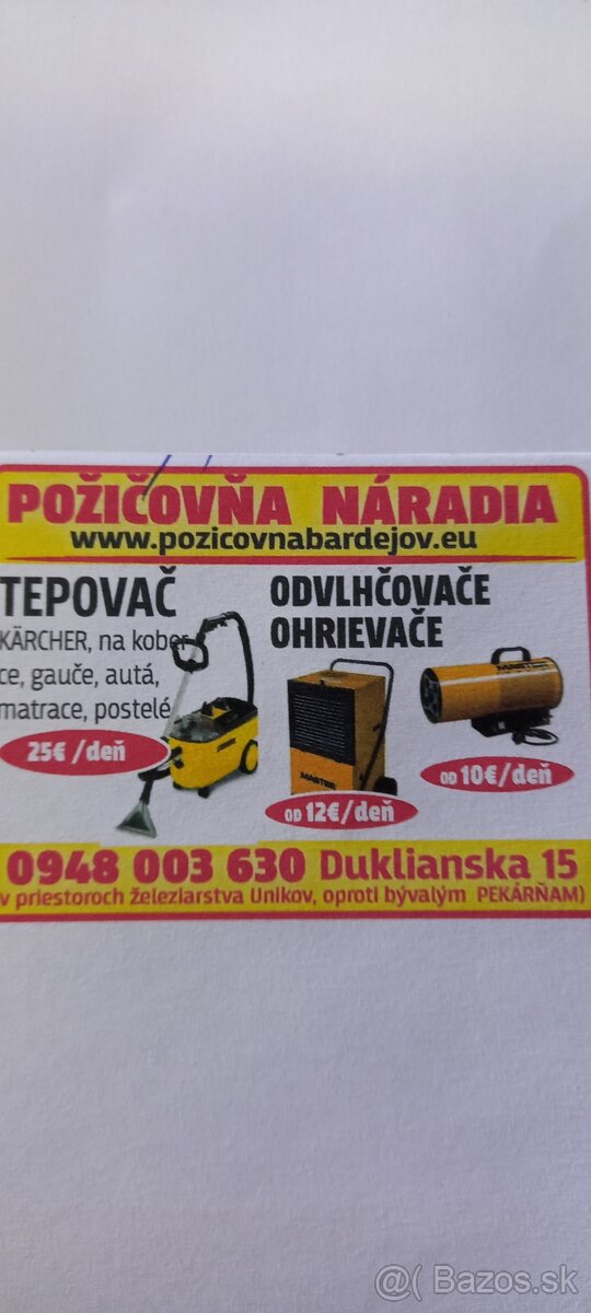 Prenájom profesionálneho tepovača Kärcher - 2