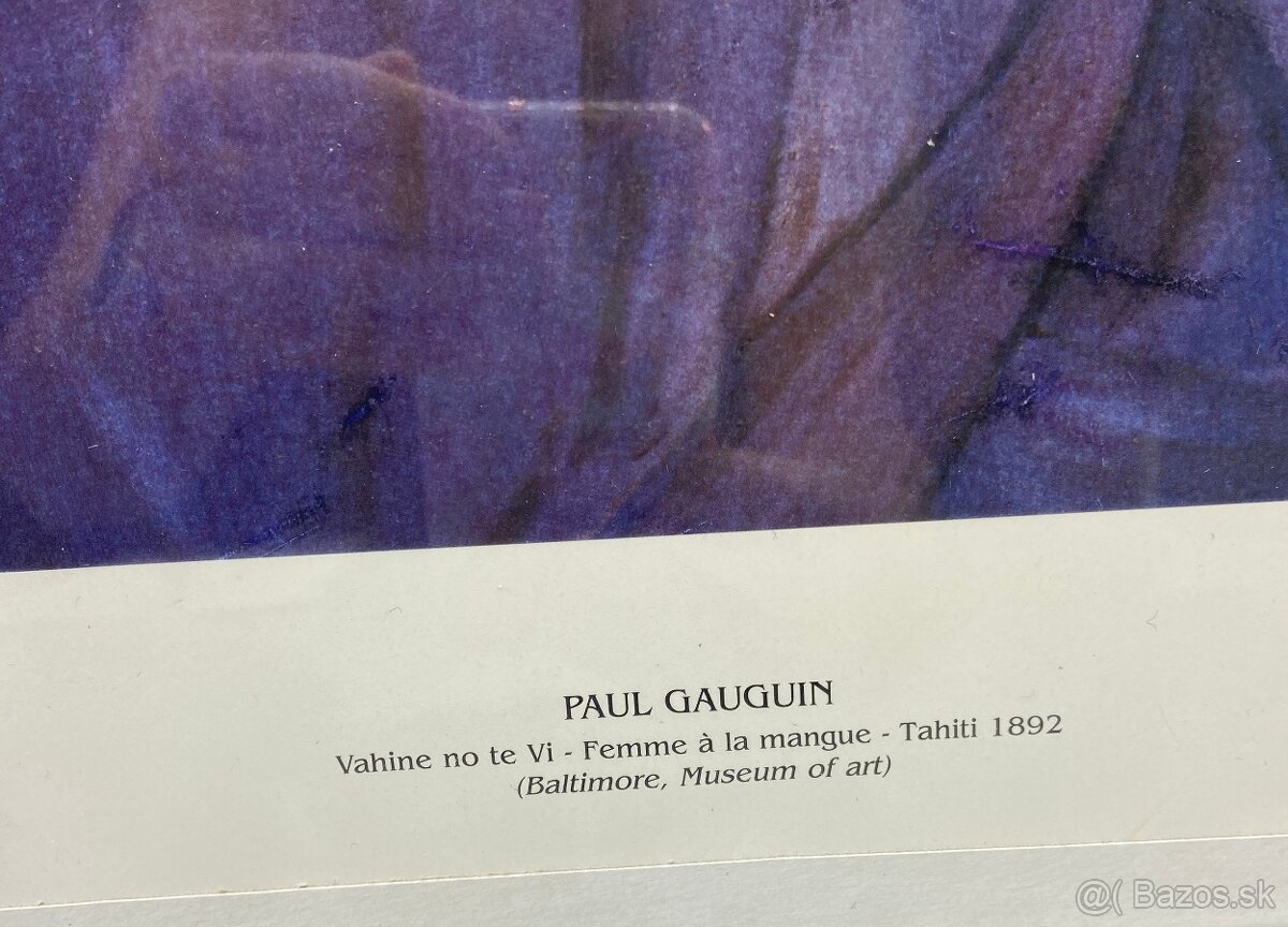 Gauguin - Žena s mangom, reproducia - 2