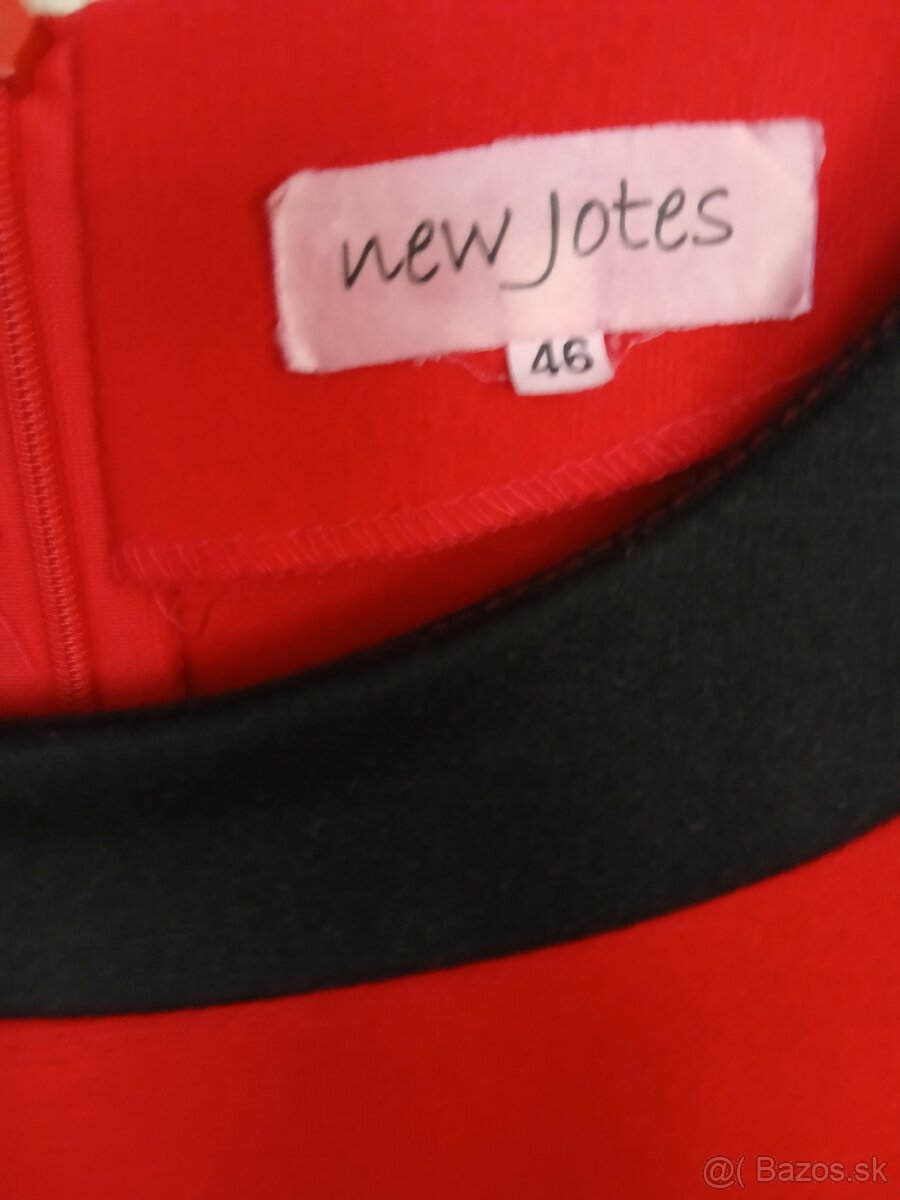 Damske červené šaty dlhý rukav - 2