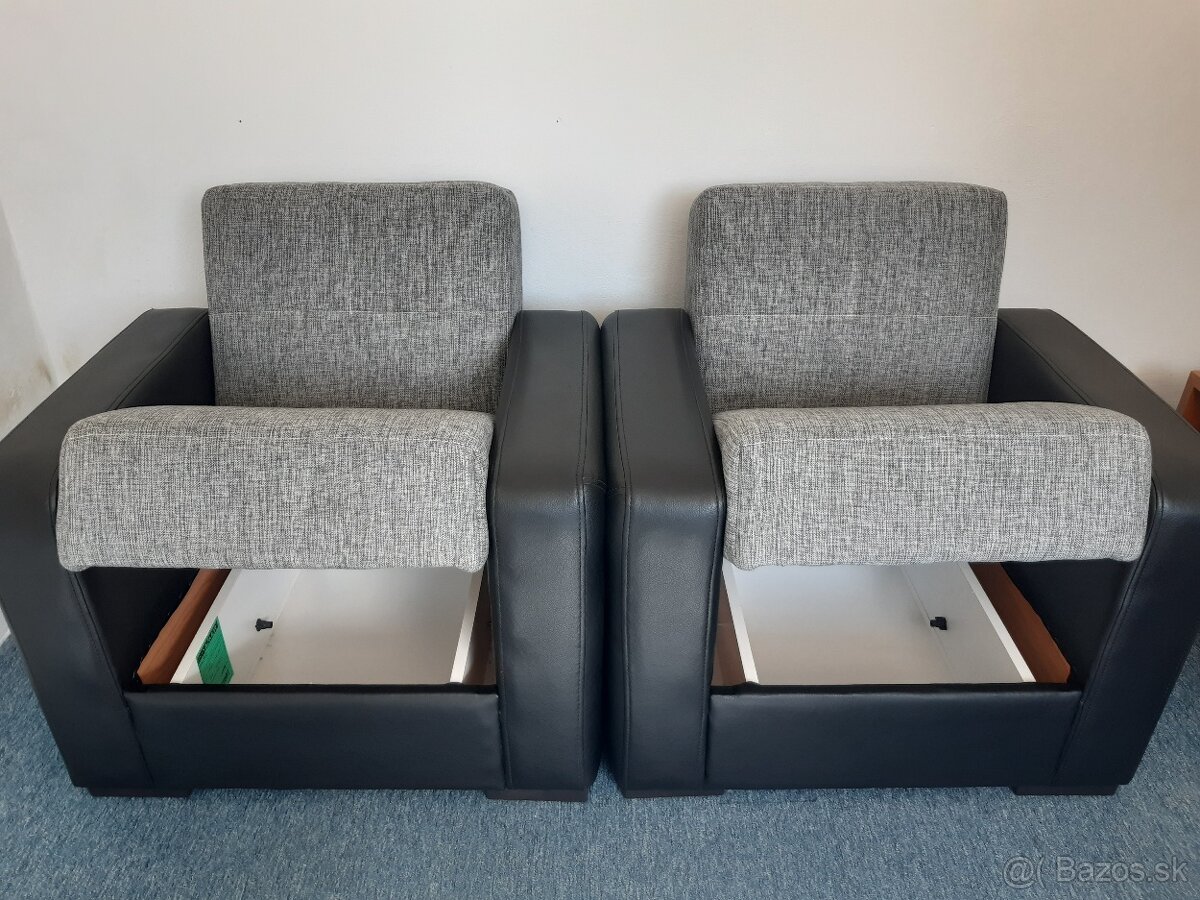 2x kreslá s úložným priestorom (YAGMUR) - 2