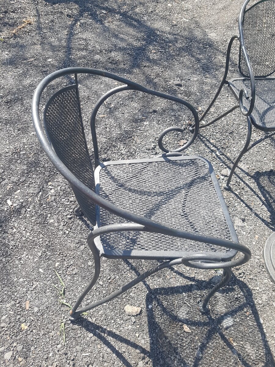 2x mramorový stôl a8 ks stoličku - 2