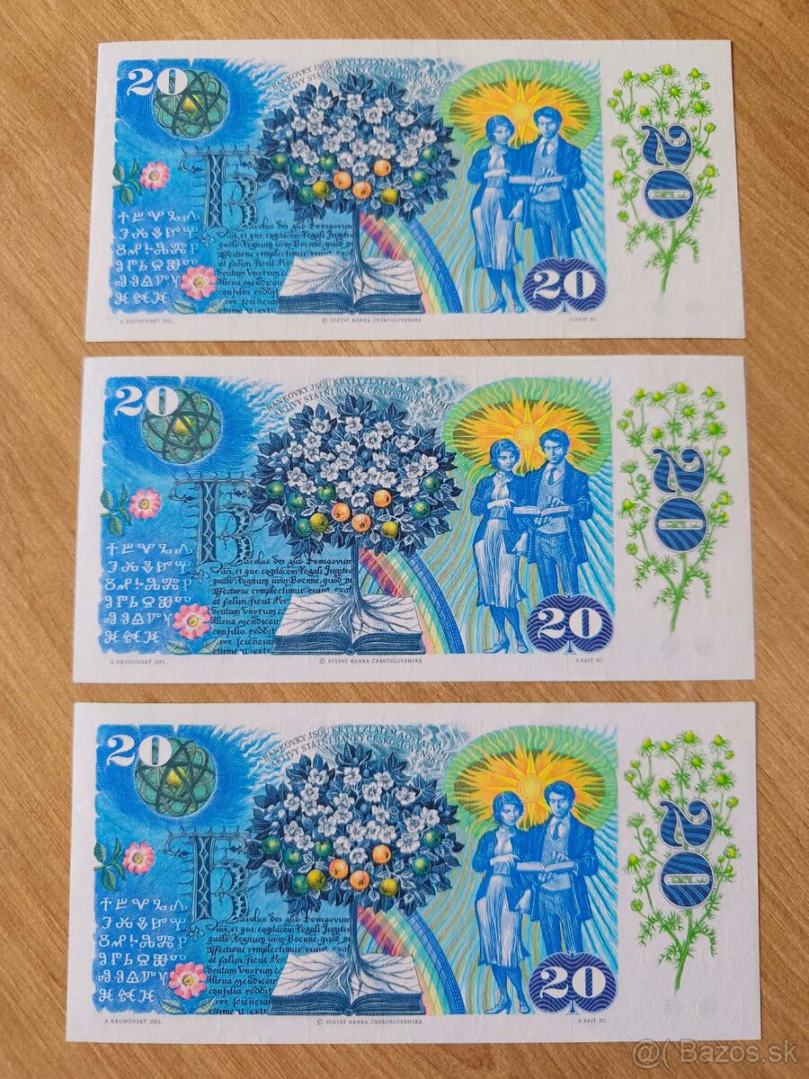 3 x 50 Kčs 1987 + slovenský kolok - 2