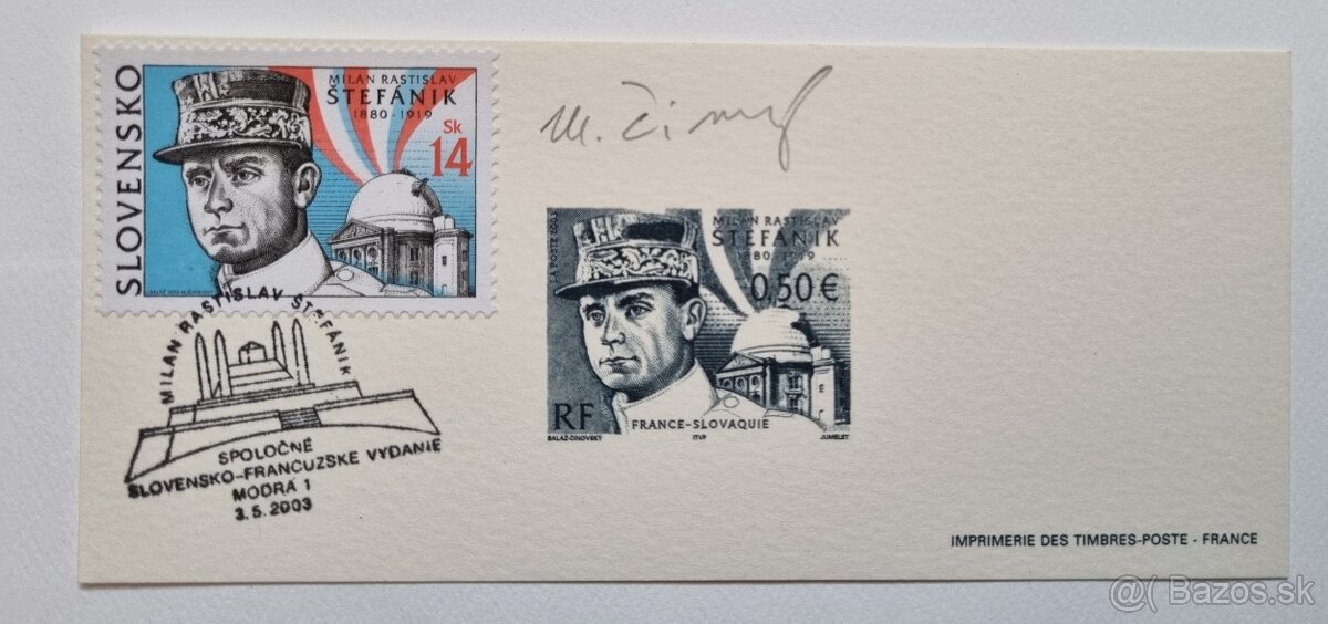 2003 Milan Rastislav Stefanik spolocne vydanie s Francuzskom - 2
