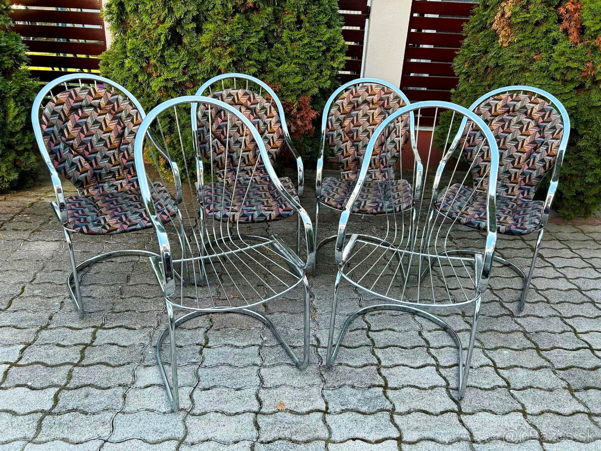 Chrómové stoličky Gastone Rinaldi - 2