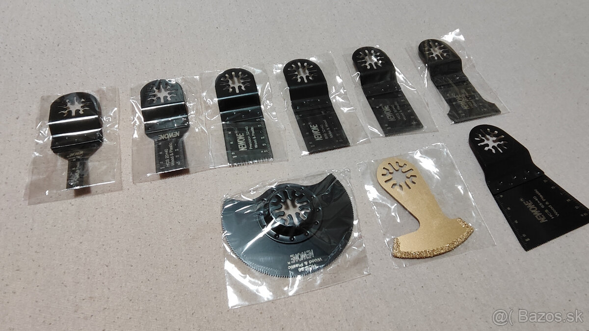 Sada 9ks nástavcov pre oscilačnú brúsku - 2