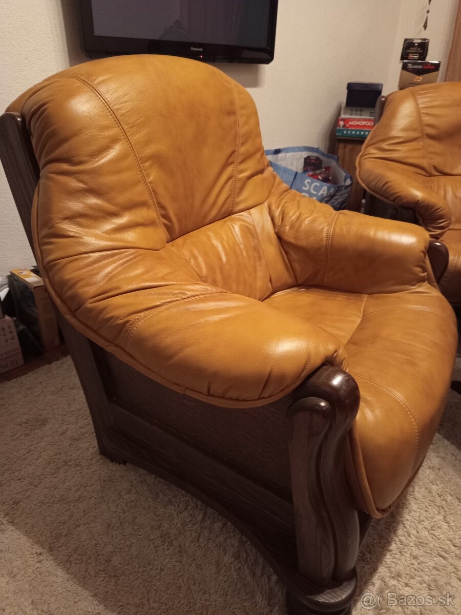 Sedacia súprava kožená - 2