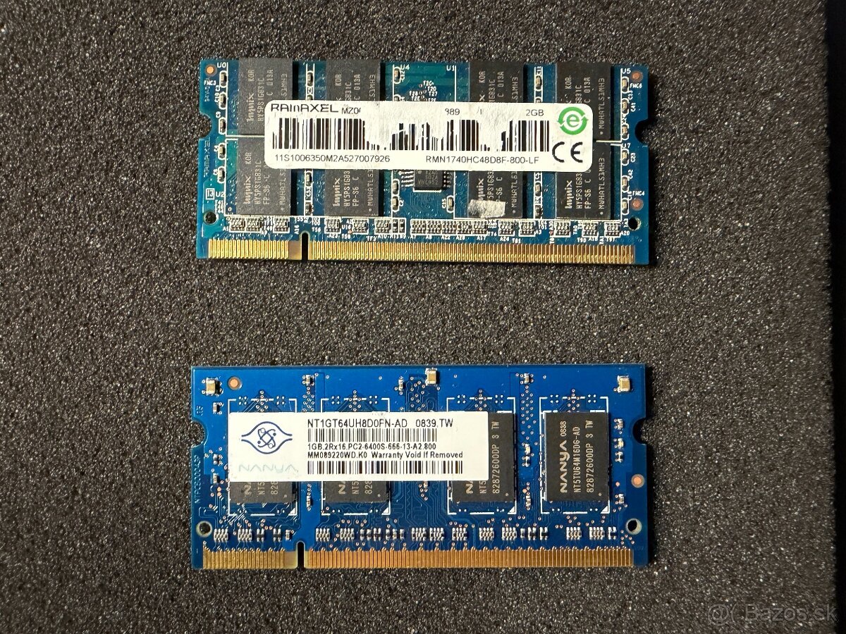 Notebookové RAM DDR2/DDR3 SO-DIMM 1GB a 2GB - 2