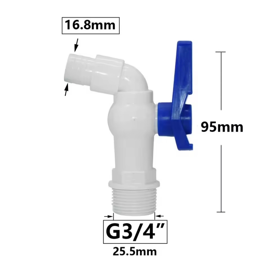 IBC závitový konektor s 3/4 ventilom - 2