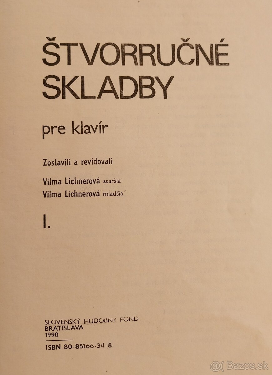 Predám brožúru Štvorručné skladby - 2