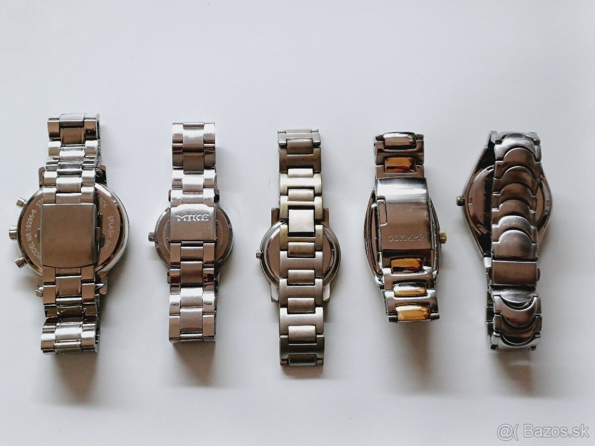 5 ks pánske hodinky, nove baterie a dobre funkčne - 2