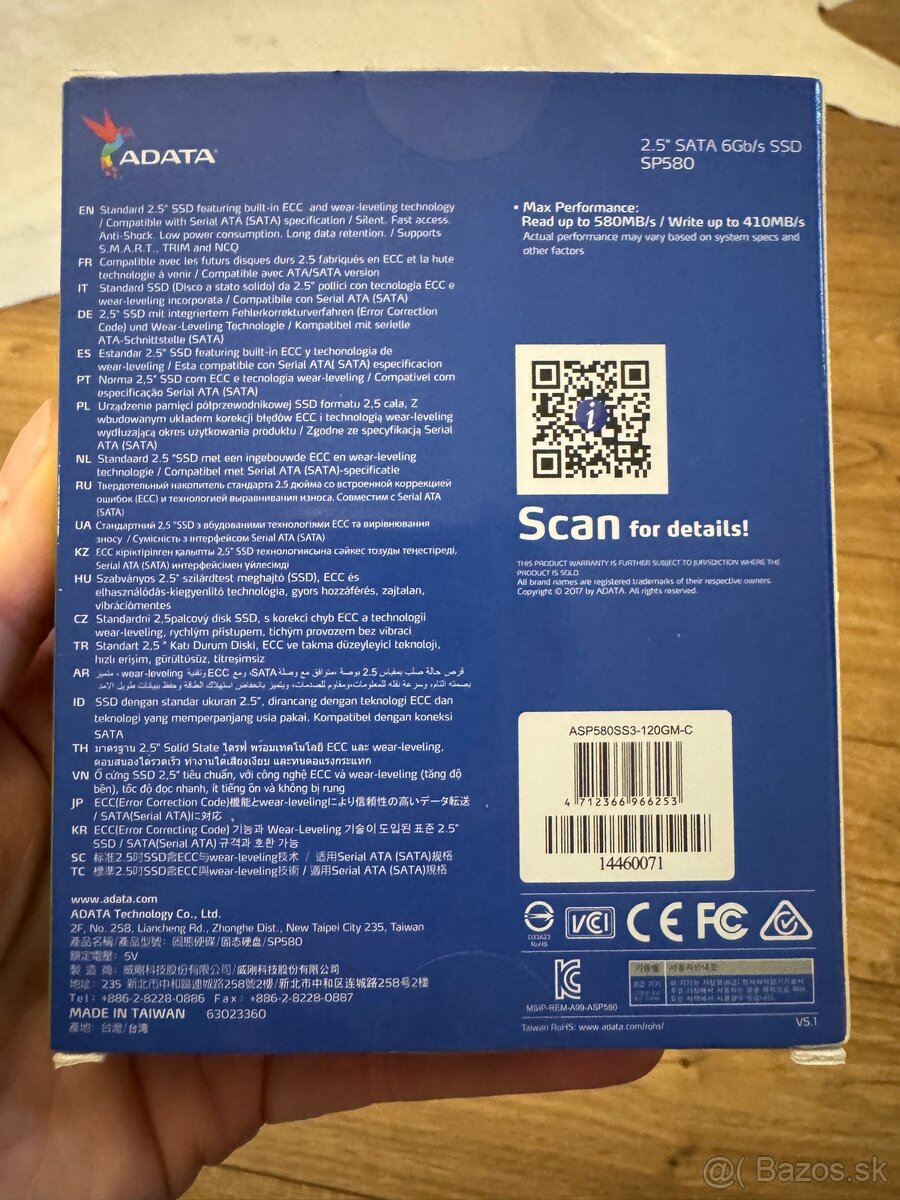 120 GB SSD Disk ADATA nový - 2