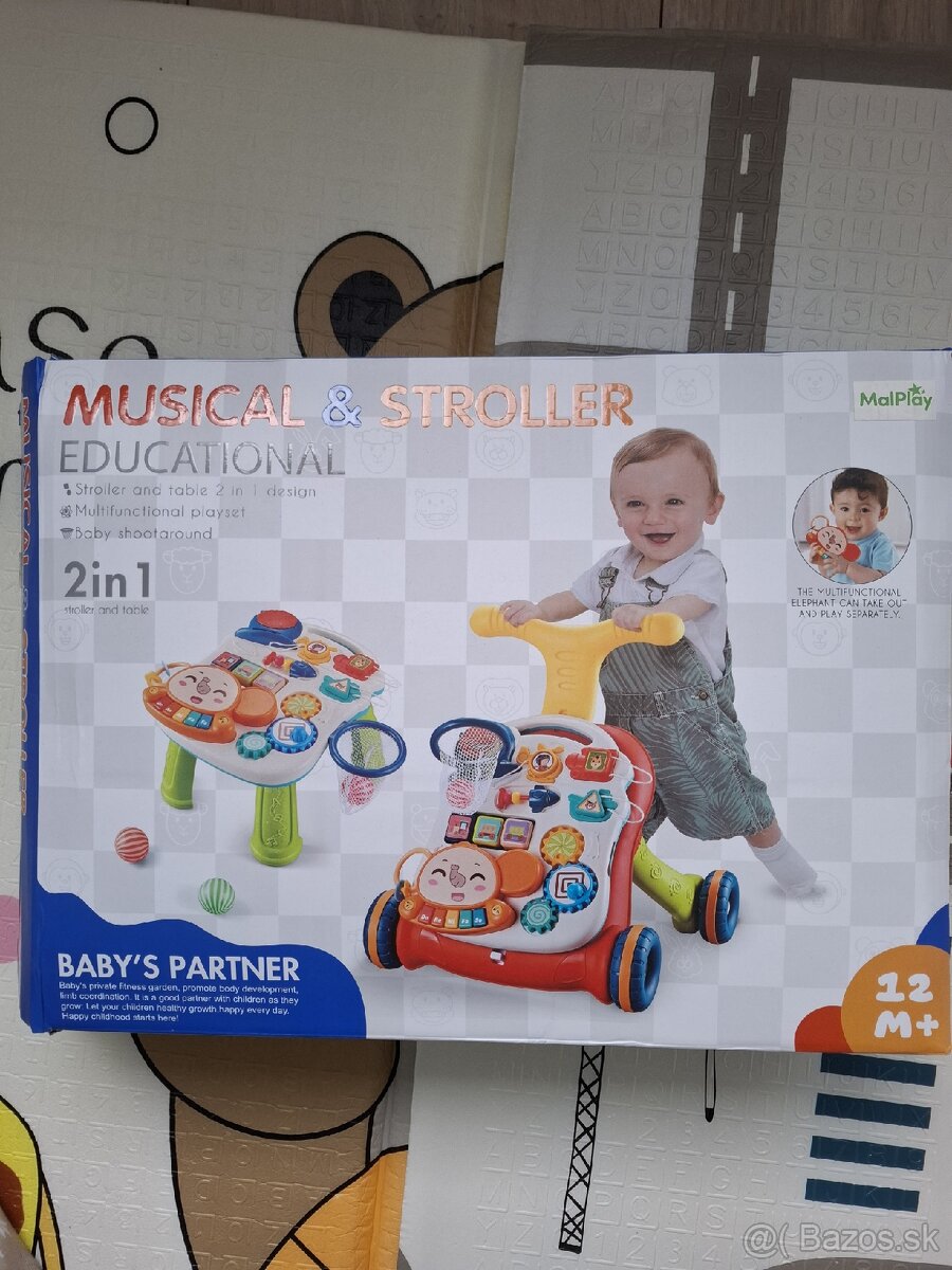 Detské chodítko s hračkami a klavírom - 2