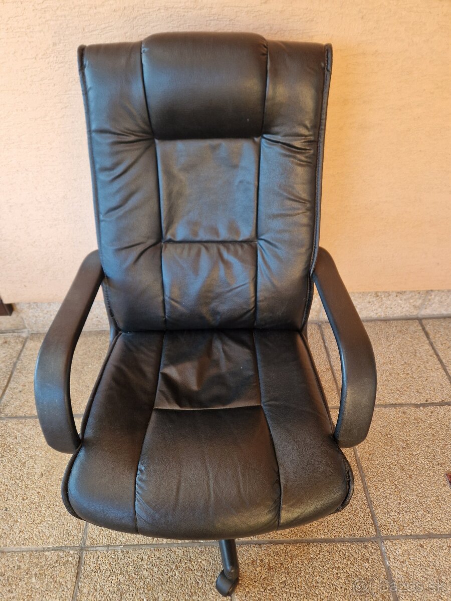 Kancelárska stolička kožená - 2