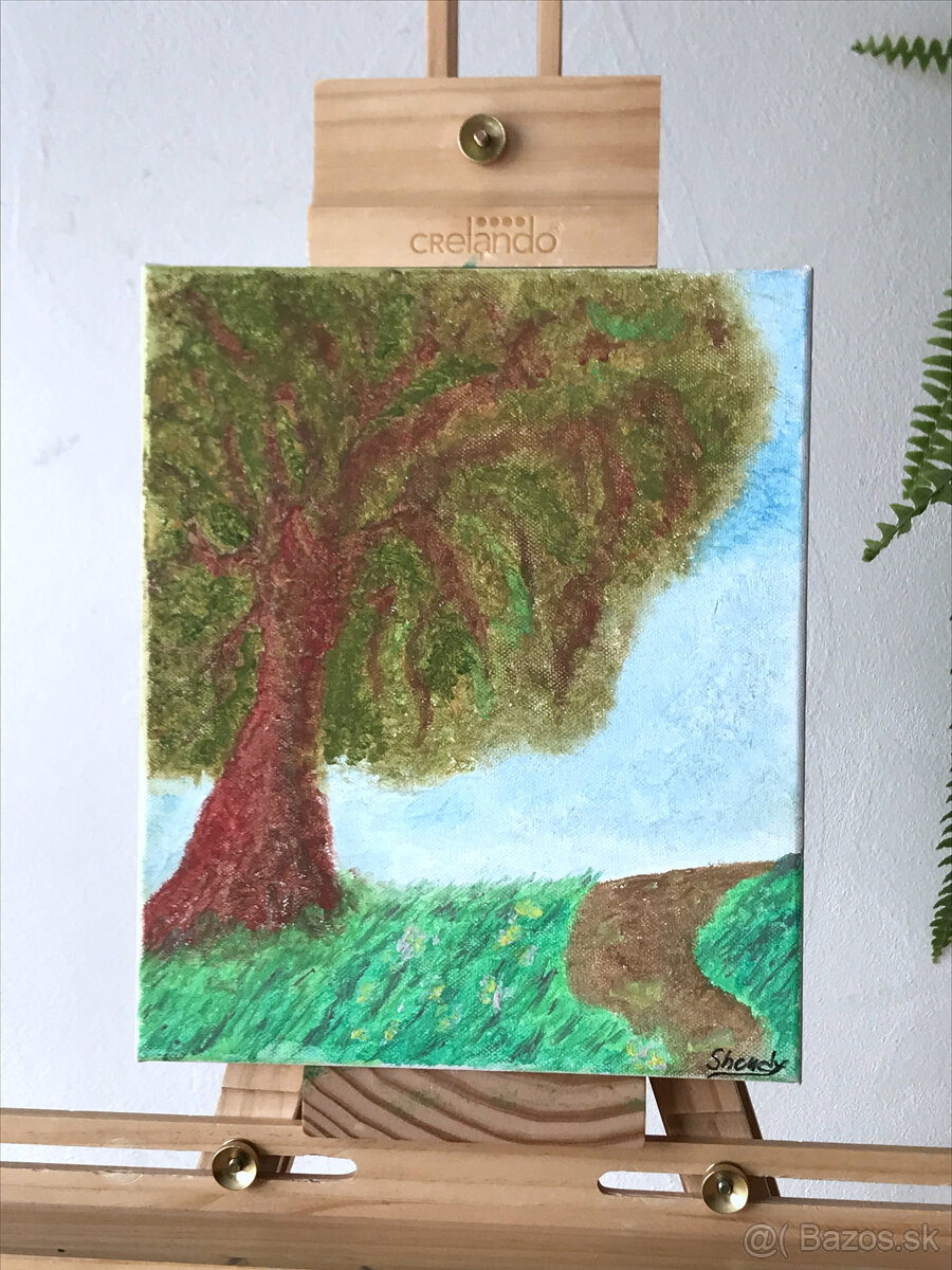 Ručná práca olej - strom života - 2