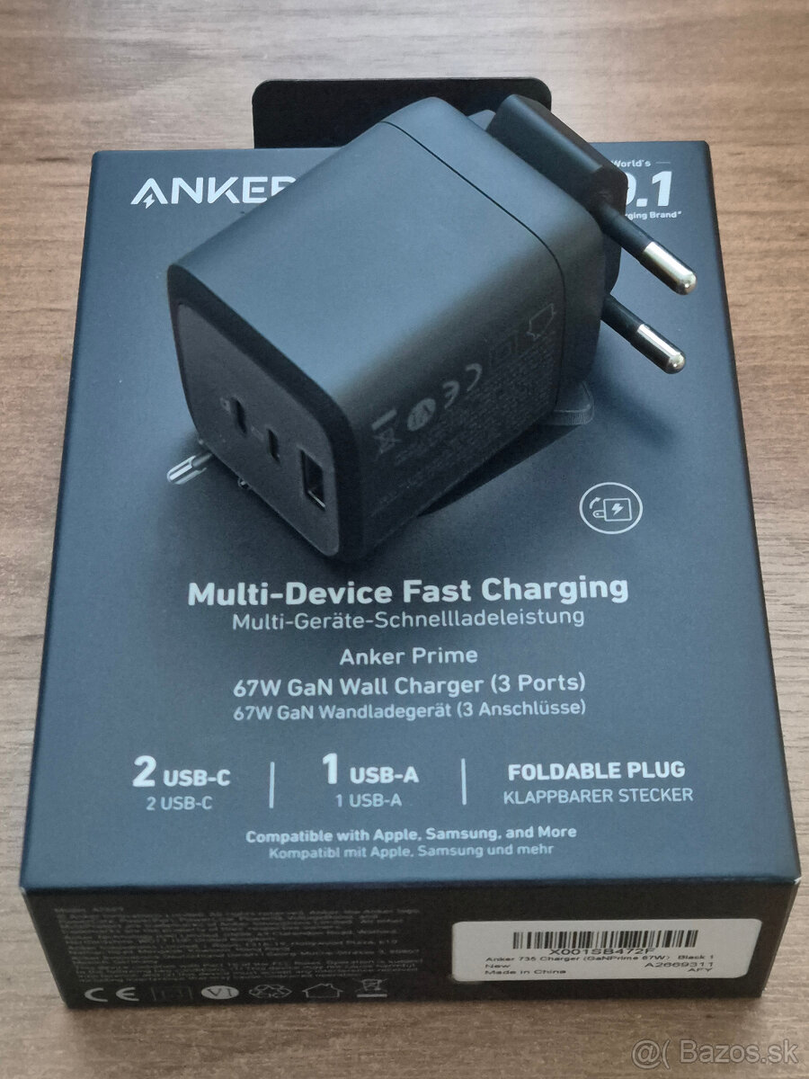 Nabíjačka Anker Prime 67W - 2