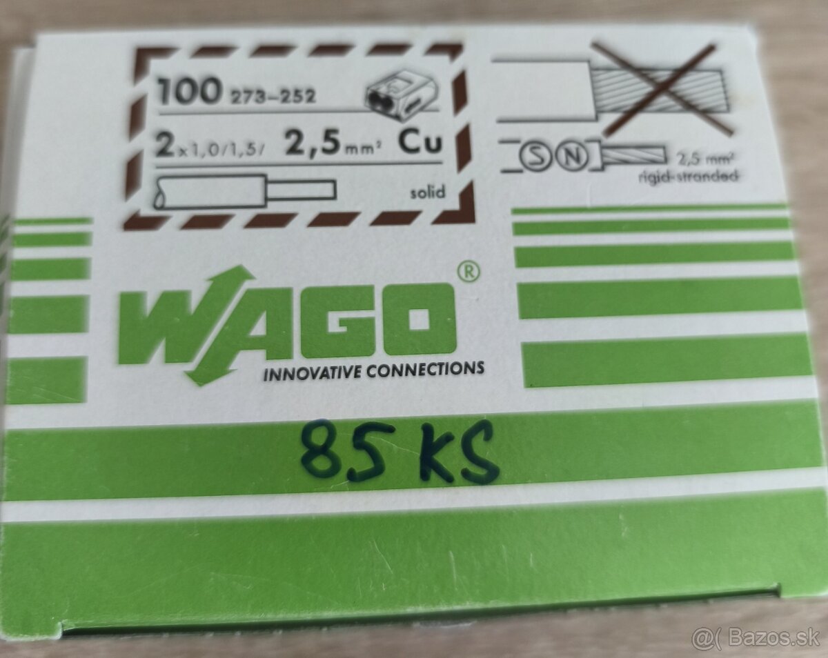Wago svorky 273-252 2x2.5 85 ks - 2