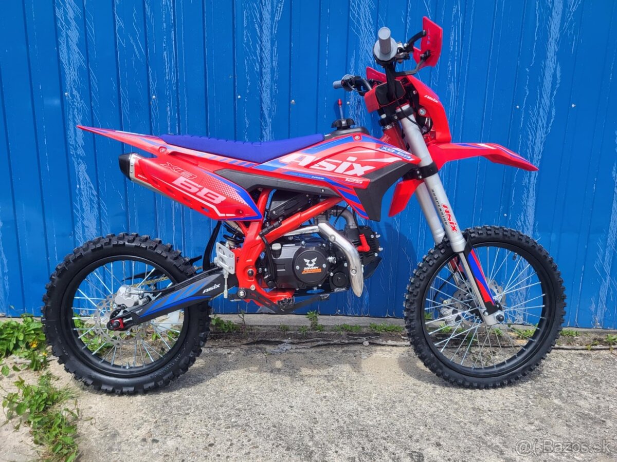 Pitbike 125cc ASIX XB-68 19/16 E-START červeno/modrá