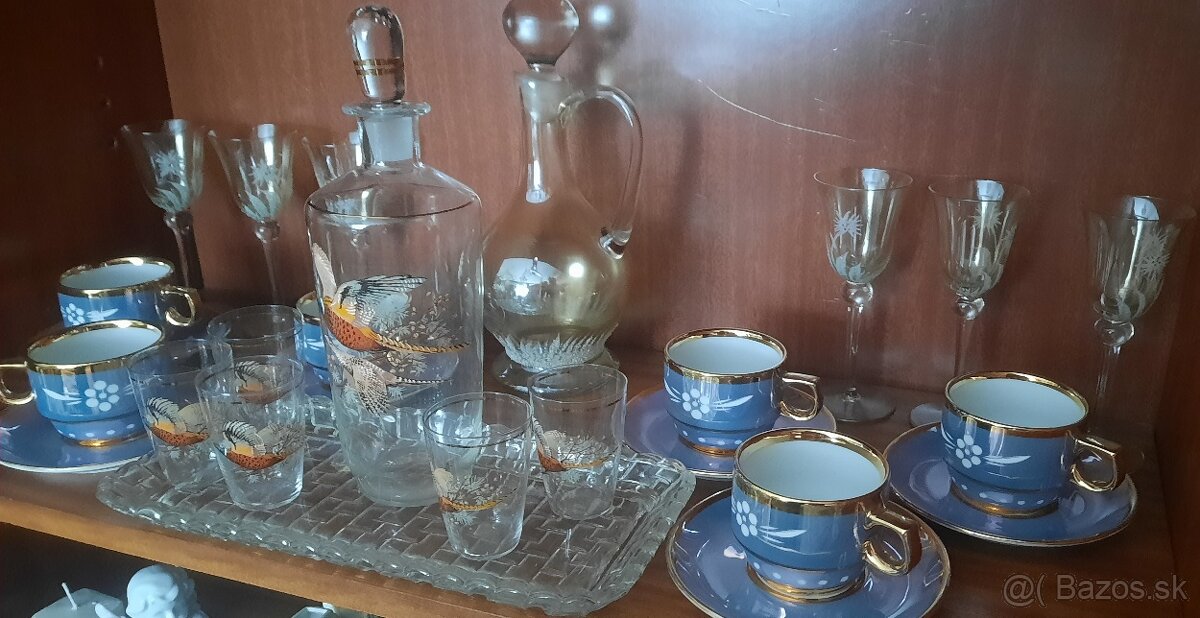 šialkové súprava modrá - brúsená - 2