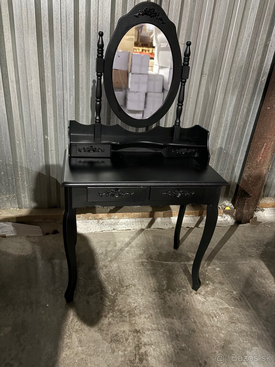 Toaletný stolík čierny - 2