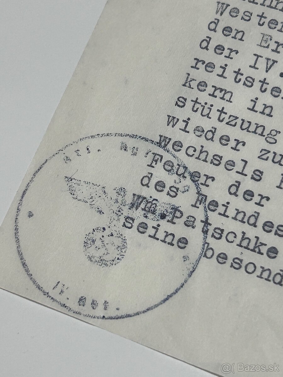 WW2 Originál dokument (wehrmacht) - 2