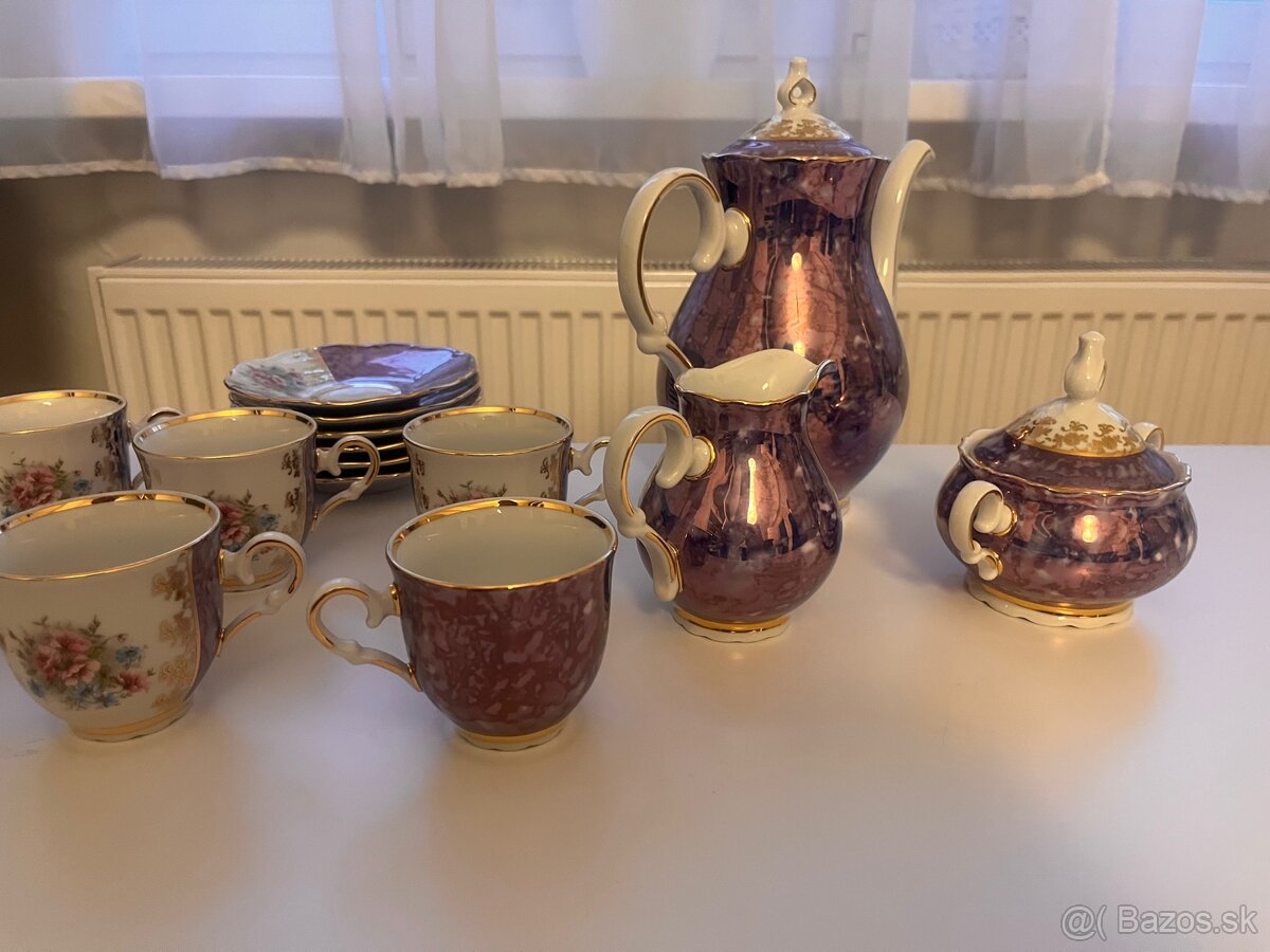 porcelánový kávový/čajový servis - set - 2