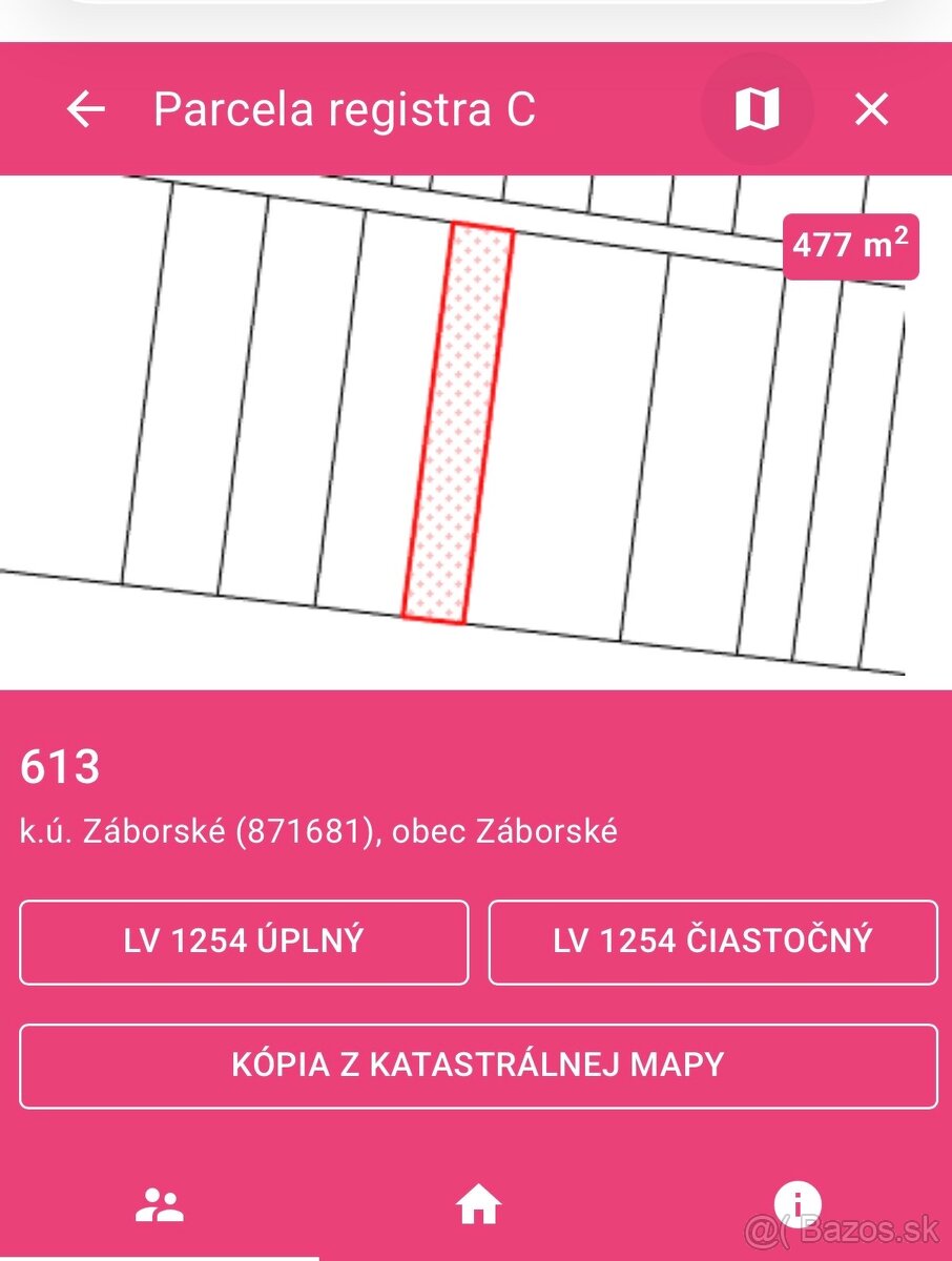 Pozemok Záborské - 2