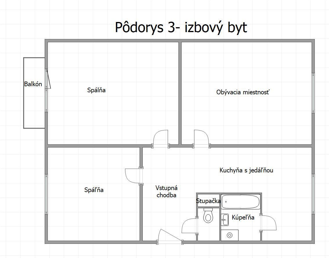 Na predaj 3 - izbový byt v Šali - 2