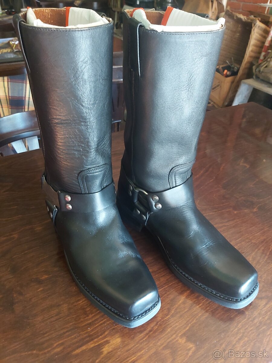 Čižmy Harley Davidson č.46, vysoké,koženné - 2