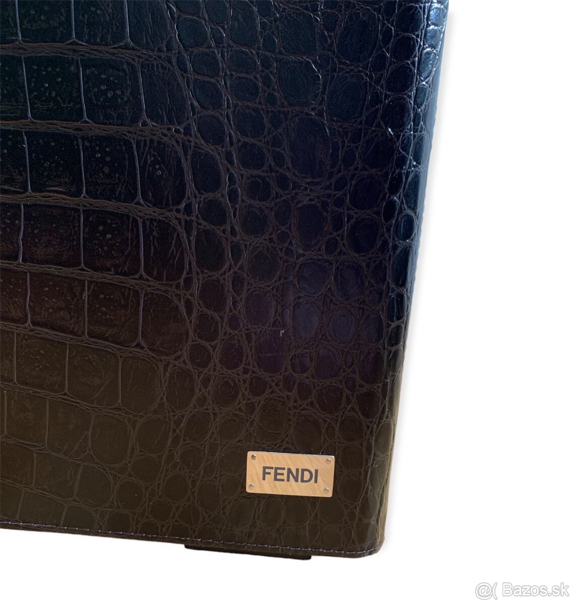 FENDI CASA luxusní kůží potažený stůl (reliéf krokodýl) - 2