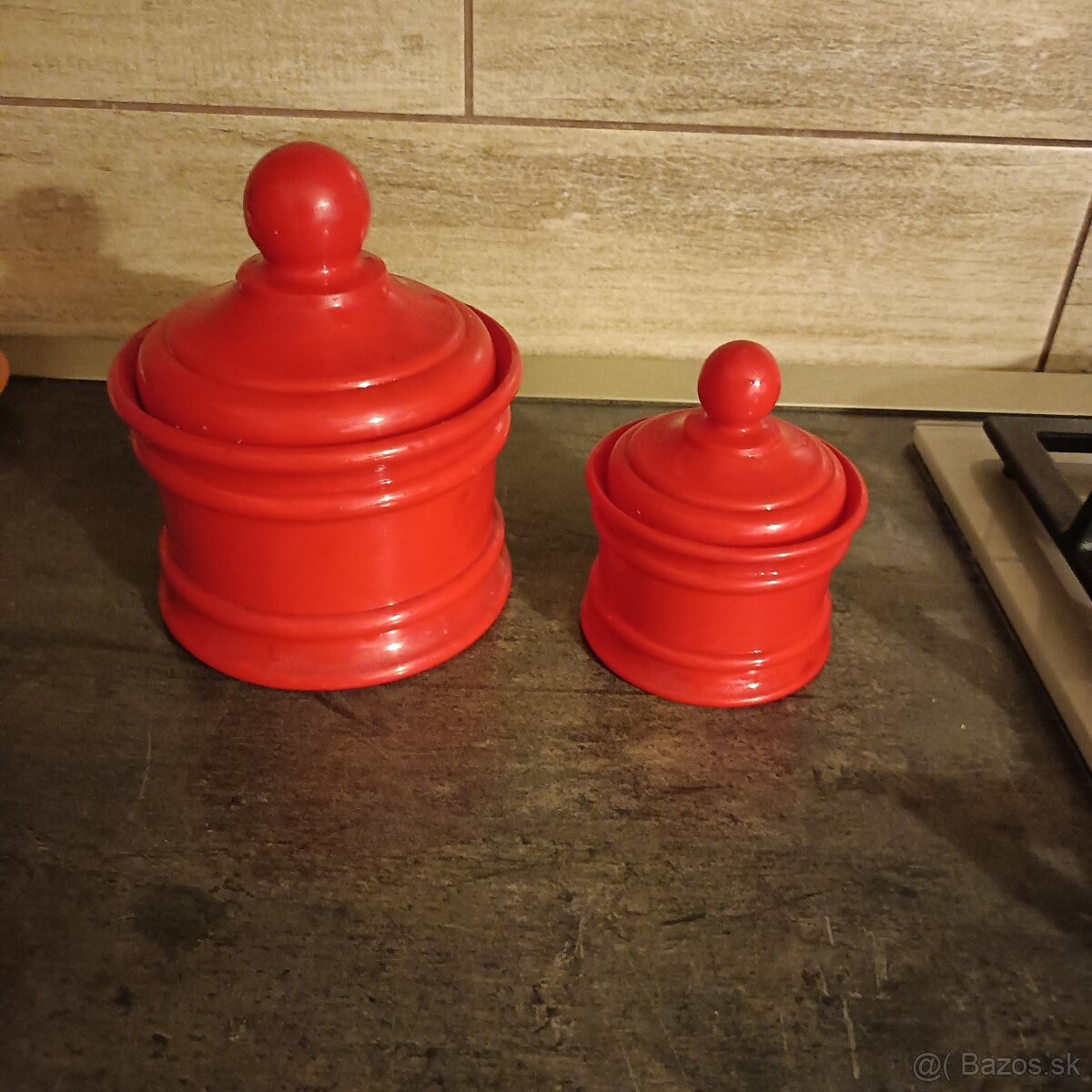 Retro drevená solnička, nádobky, polička, svietnik zdarma - 2