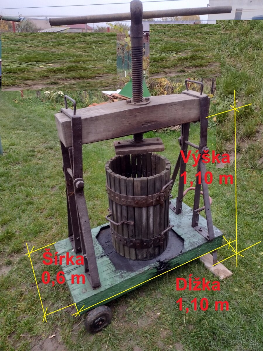 Starožitný lis na hrozno - 2
