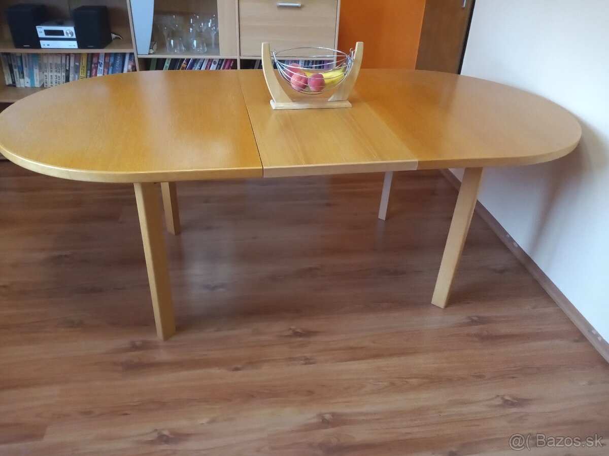 Rozťahovací jedálenský stôl so 4 stoličkami - 2