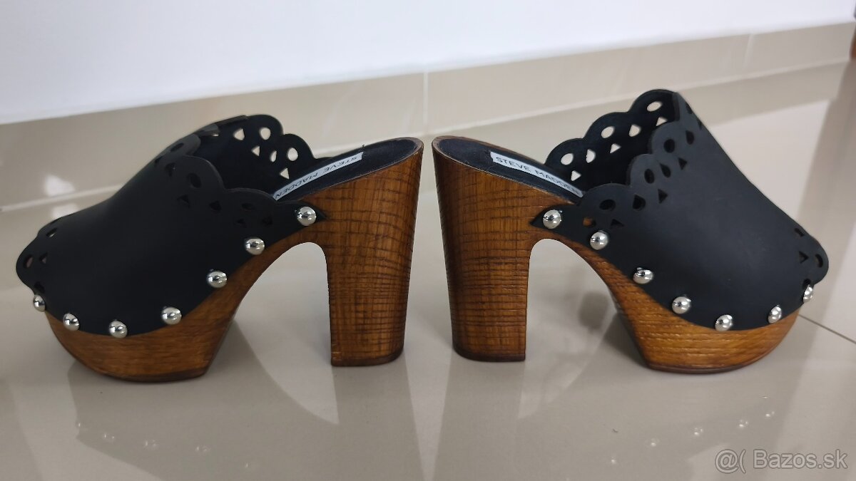 Kožené dreváky čierne, Steve Madden, veľkosť 3 - 2