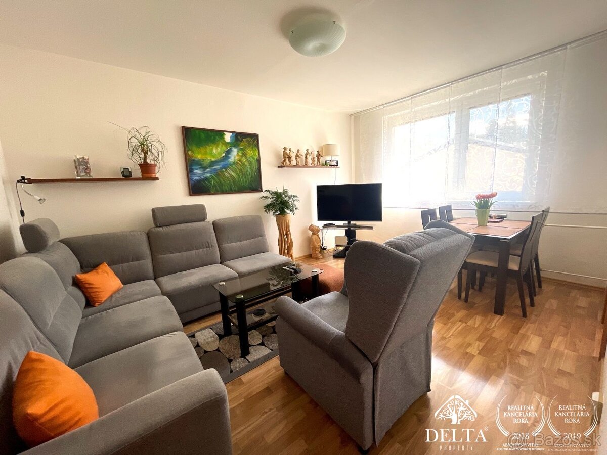 DELTA - NA PREDAJ 3-IZBOVÝ BYT s GARÁŽOU - vlastné kúrenie, - 2